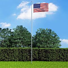 Us Flag And Pole Aluminum 20.3' - Multicolour