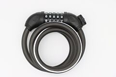 5 Digit Coiling Bike Cable Lock - Black