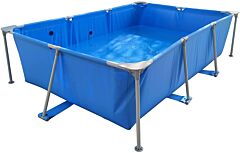 Metal Frame Swimming Pool Above Ground Pools Blue (118" X 79" X 26", Blue) - Blue
