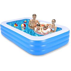Kids Swimming Pools 0.4mm Thick 120*72*22 Inch Inflatable Pool - Blue