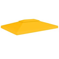2-tier Gazebo Top Cover 310 G/m2 13.1'x9.8' Yellow - Yellow
