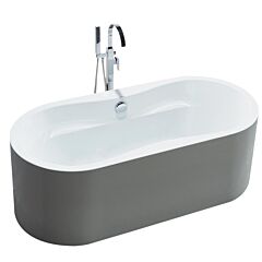 67 X 31.5 X 22.5 Inch 100% Acrylic Freestanding Bathtub Contemporary Soaking Tub With Brushed Nickel Overflow And Drain Kf-765 (promotional Period: 12/9-12/25 Pst) - White