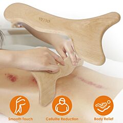 Wood Therapy Massage Tool Lymphatic Drainage Paddle Wooden Scraping Tools Therapy Massager - Wooden