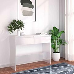 Console Table White 39.4"x13.8"x13.8" Chipboard - White