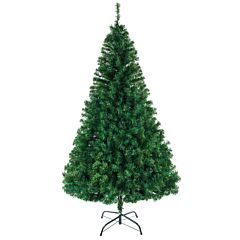 8ft Christmas Tree With 1138 Branches Folding Metal Christmas Tree Stand, Xmas Pine Tree For Indoor Outdoor Holiday Decoration - As Pictures