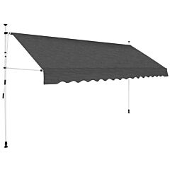 Manual Retractable Awning 137.8" Anthracite - Grey