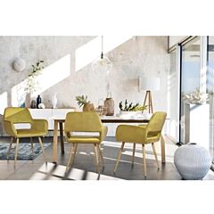 Velvet Upholstered Dinning Chair 1pc - As Picture