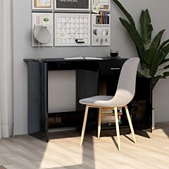 Desk High Gloss Black 39.4"x19.7"x29.9" Chipboard - Black