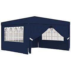 Professional Party Tent With Side Walls 13.1'x13.1' Blue 90 G/m² - Blue