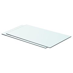 Shelves 2 Pcs Panel Glass Clear 23.6"x11.8" - Transparent