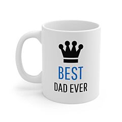 Best Dad With Crown Coffee Mug - One Size