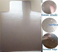 Direct Wicker Office Chair Mat For Carpet Lip Shape - Clear