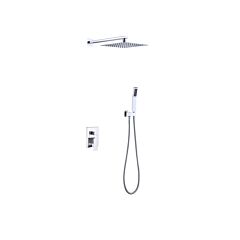 Shower Faucet Combo Set Wall Mounted With 10" Shower Head And Handheld Shower Faucet - Chrome