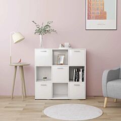 Book Cabinet White 35.4"x11.8"x35.4" Chipboard - White