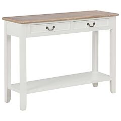 Console Table White 43.3"x13.7"x31.4" Wood - White