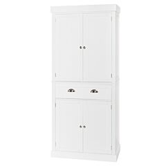 Fch Single Drawer Double Door Storage Cabinet White Rt - White