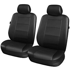 9pcs Car Seat Cover Set Pu Leather Auto Seat Cover Protector Front Back Seat Protector Cushion - Black