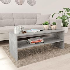 Coffee Table Concrete Gray 39.4"x15.7"x15.7" Chipboard - Grey