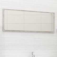 Bathroom Mirror Concrete Gray 35.4"x0.6"x14.6" Chipboard - Grey