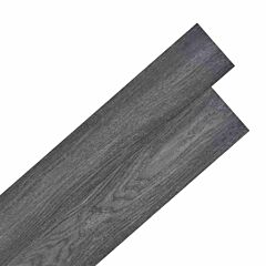 Self-adhesive Pvc Flooring Planks 54 Ft² 0.08" Black And White - Black
