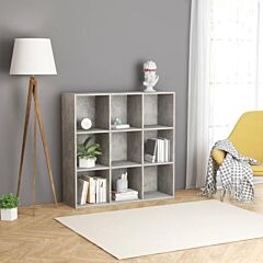 Book Cabinet Concrete Gray 38.6"x11.8"x38.6" Chipboard - Grey