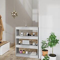 Book Cabinet/room Divider Gray Sonoma 31.5"x11.8"x40.6" Engineered Wood - Grey