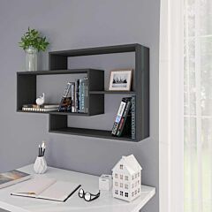 Wall Shelves Gray 40.9"x7.9"x23.6" Chipboard - Grey