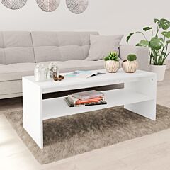 Coffee Table White 39.4"x15.7"x15.7" Chipboard - White