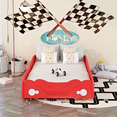 Twin Size Car-shaped Platform Bed - Red