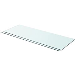 Shelves 2 Pcs Panel Glass Clear 31.5"x11.8" - Transparent
