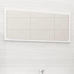 Bathroom Mirror White 31.5"x0.6"x14.6" Chipboard - White
