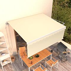 Automatic Retractable Awning With Blind 13.1'x9.8' Cream - Cream