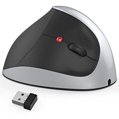 Vertical Rechargeable Wireless Mouse Ergonomic Wireless Mouse - Black