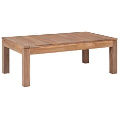 Coffee Table Solid Teak Wood With Natural Finish 43.3"x23.6"x15.7" - Brown