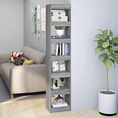 Book Cabinet/room Divider Gray Sonoma 15.7"x11.8"x78" - Grey