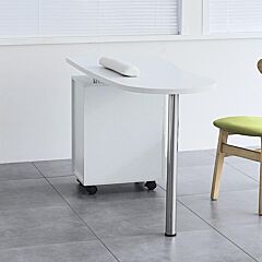Manicure Nail Table With Drawer White - White