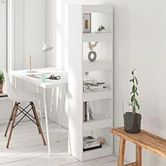 Book Cabinet/room Divider White 15.7"x11.8"x65.4" - White