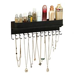 High End Hanging Jewelry Storage With 25 Hooks - Black Rt - Black