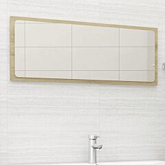 Bathroom Mirror Sonoma Oak 39.4"x0.6"x14.6" Chipboard - Brown