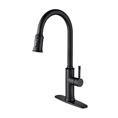 Kitchen Faucet With Pull Out Spraye - Matte Black