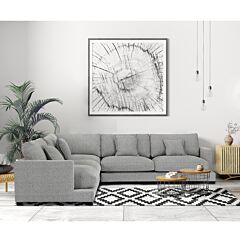Soft And Comfortable L-shaped Sectional Sofa - Gray