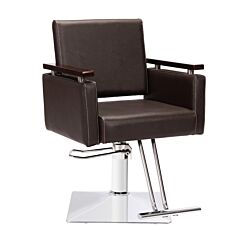 Hydraulic Salon Chair For Hair Stylist, All Purpose Barber Chair, 360-degree Rolling Swivel Spa Equipment, Dark Brown Xh - Dark Brown