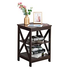 Free  Shipping Oxford End Table,oxford Square Side Table Sofa Table,double Cross Edge Table Coffee,black  Yj - Black