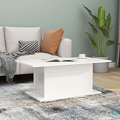 Coffee Table White 40.2"x21.9"x15.7" Chipboard - White