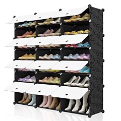 7 Tiers Portable Shoe Rack Organizer 48 Pairs Shelf Storage Cabinet For Heels - As Pictures