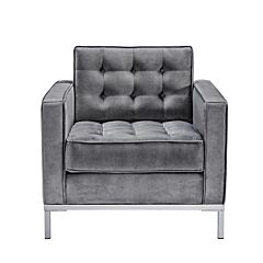 Grey Color Velvet Sofa Chair(sf604b1) - Grey