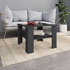 Coffee Table Gray 23.6"x23.6"x16.5" Chipboard - Grey