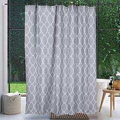 Shower Curtain Waterproof 70x70' Inches Bathroom Shower Drape Liner Print Polyester Fabric Bathroom Curtain - Gray