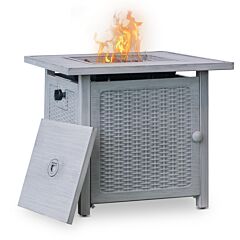Trustmade 28” Slat Top Gas Fire Pit Table - Painted