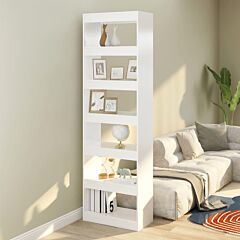 Book Cabinet/room Divider White 23.6"x11.8"x78" - White